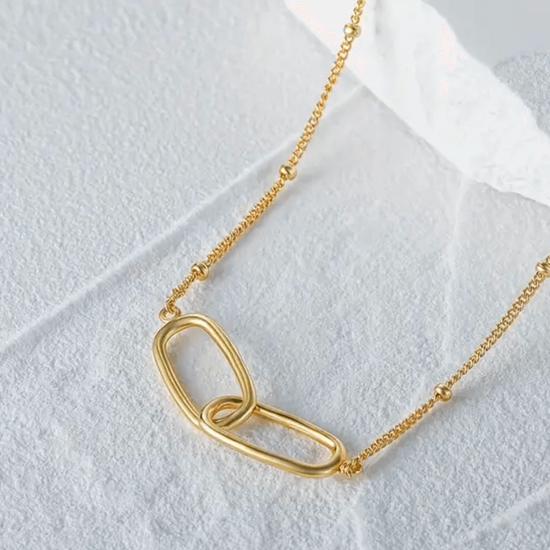 14k Gold Infinity Link Necklace