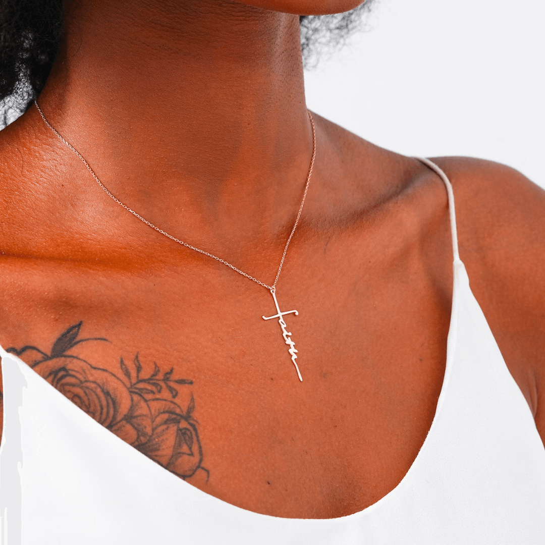 18K Gold Faith Necklace