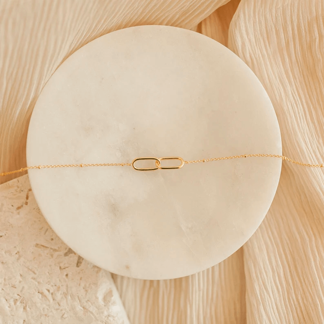 14k Gold Infinity Link Necklace