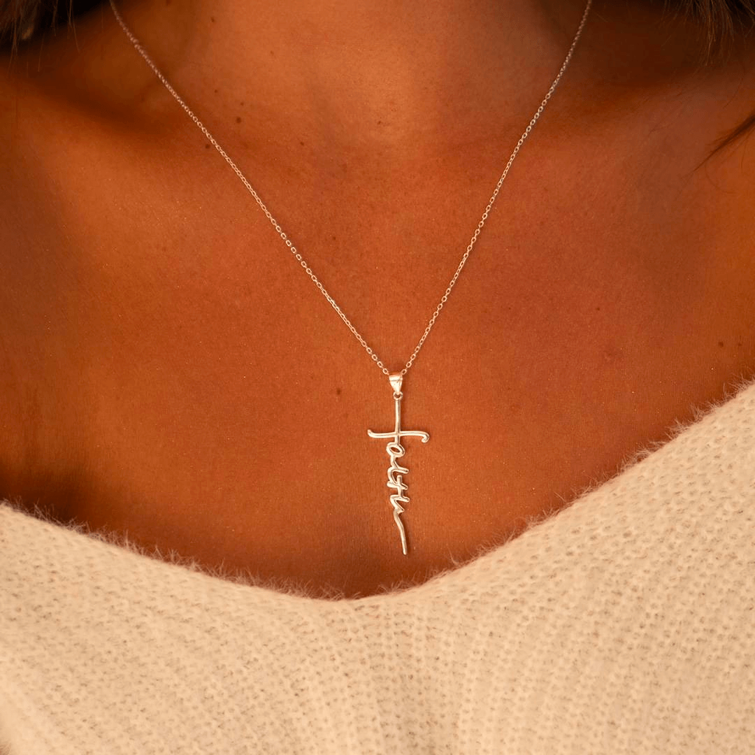 18K Gold Faith Necklace